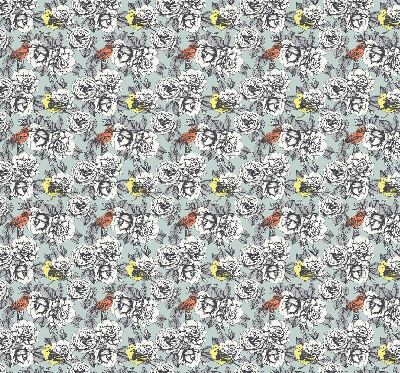 Rolgordijn voor het raam Bloemen