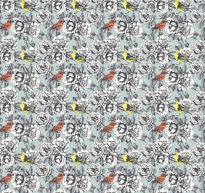 Rolgordijn voor het raam Bloemen