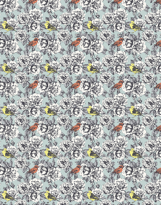 Rolgordijn voor het raam Bloemen