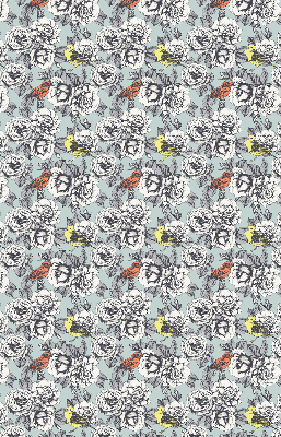 Rolgordijn voor het raam Bloemen