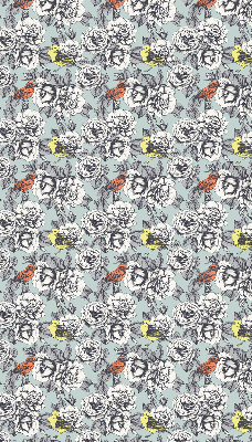 Rolgordijn voor het raam Bloemen