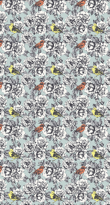 Rolgordijn voor het raam Bloemen