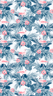 Rolgordijn verduisterend Tropische planten en flamingo's