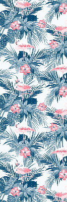 Rolgordijn verduisterend Tropische planten en flamingo's