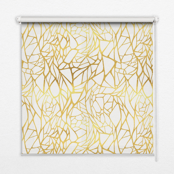 Rolgordijn voor het raam Geel patroon