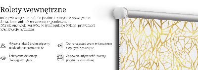 Rolgordijn voor het raam Geel patroon