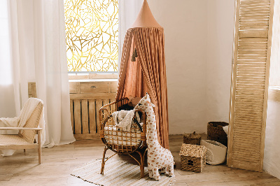 Rolgordijn voor het raam Geel patroon