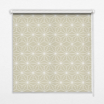 Rolgordijn verduisterend Witte stippen verbonden door stippen