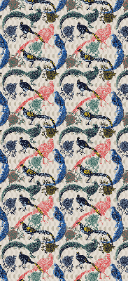 Rolgordijn voor het raam Kleurrijke pauwen