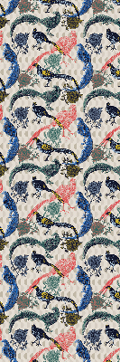 Rolgordijn voor het raam Kleurrijke pauwen