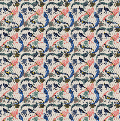 Rolgordijn voor het raam Kleurrijke pauwen