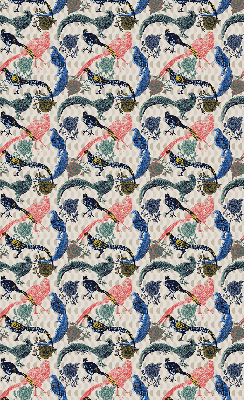 Rolgordijn voor het raam Kleurrijke pauwen