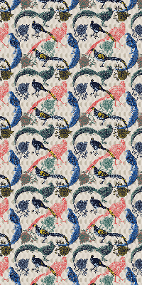 Rolgordijn voor het raam Kleurrijke pauwen