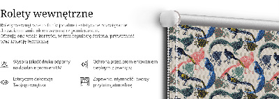 Rolgordijn voor het raam Kleurrijke pauwen