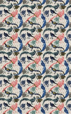 Rolgordijn voor het raam Kleurrijke pauwen