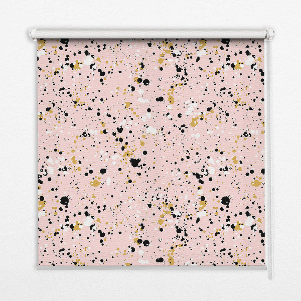Rolgordijn verduisterend Verfvlekken op een roze achtergrond