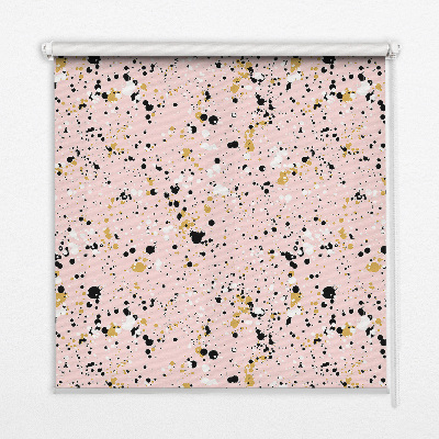Rolgordijn verduisterend Verfvlekken op een roze achtergrond
