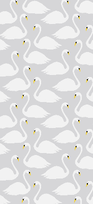 Rolgordijn voor het raam Zwanen