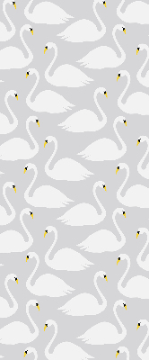 Rolgordijn voor het raam Zwanen