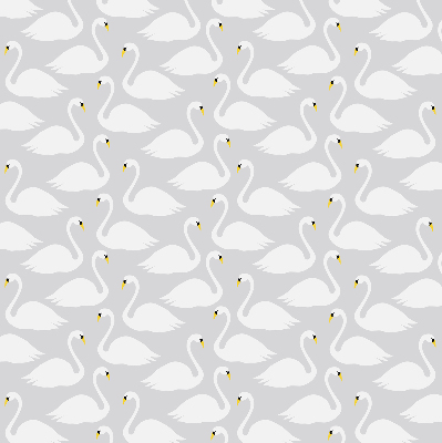 Rolgordijn voor het raam Zwanen