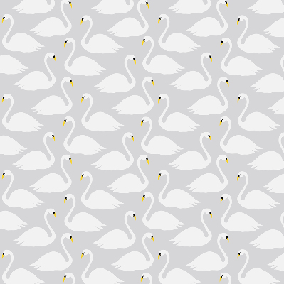 Rolgordijn voor het raam Zwanen