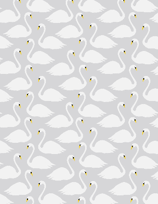 Rolgordijn voor het raam Zwanen