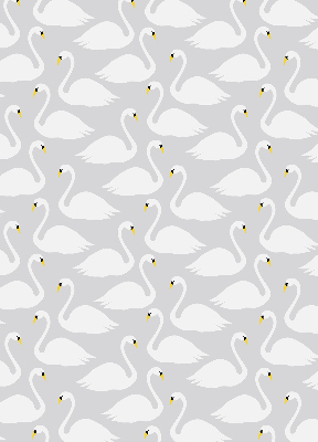 Rolgordijn voor het raam Zwanen