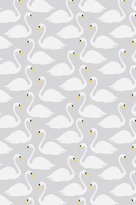 Rolgordijn voor het raam Zwanen