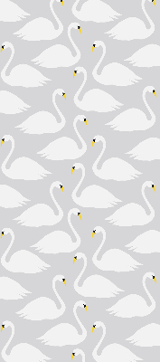 Rolgordijn voor het raam Zwanen