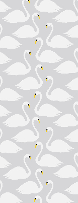 Rolgordijn voor het raam Zwanen