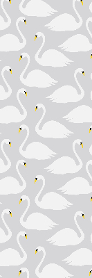 Rolgordijn voor het raam Zwanen