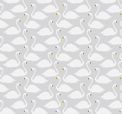 Rolgordijn voor het raam Zwanen