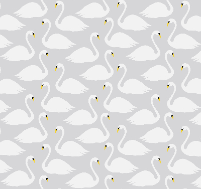 Rolgordijn voor het raam Zwanen