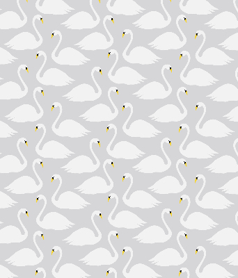 Rolgordijn voor het raam Zwanen