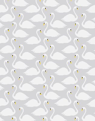 Rolgordijn voor het raam Zwanen