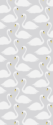 Rolgordijn voor het raam Zwanen