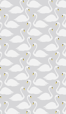 Rolgordijn voor het raam Zwanen