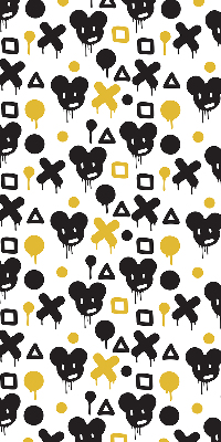 Rolgordijn verduisterend Zwarte en gele patronen