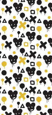 Rolgordijn verduisterend Zwarte en gele patronen