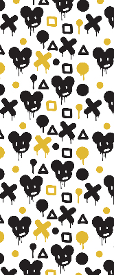 Rolgordijn verduisterend Zwarte en gele patronen