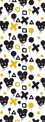 Rolgordijn verduisterend Zwarte en gele patronen