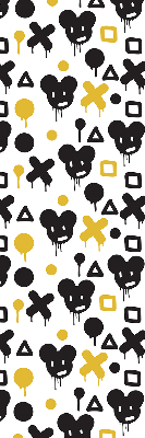 Rolgordijn verduisterend Zwarte en gele patronen