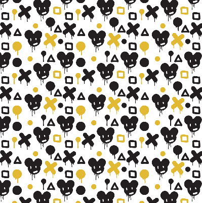 Rolgordijn verduisterend Zwarte en gele patronen