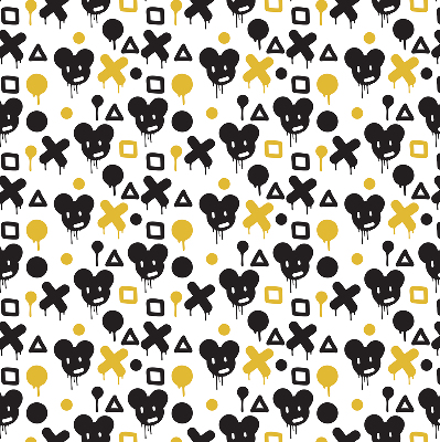 Rolgordijn verduisterend Zwarte en gele patronen