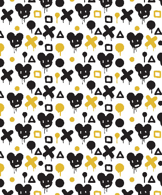 Rolgordijn verduisterend Zwarte en gele patronen