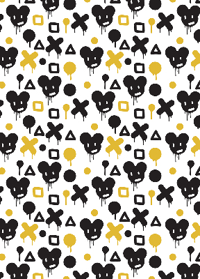 Rolgordijn verduisterend Zwarte en gele patronen