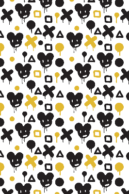 Rolgordijn verduisterend Zwarte en gele patronen