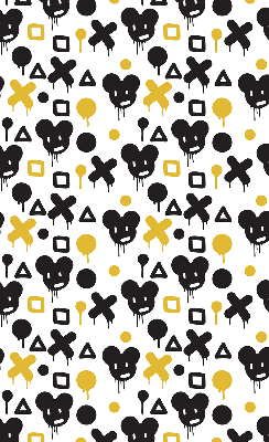 Rolgordijn verduisterend Zwarte en gele patronen