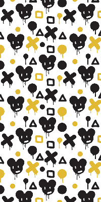 Rolgordijn verduisterend Zwarte en gele patronen