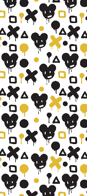 Rolgordijn verduisterend Zwarte en gele patronen